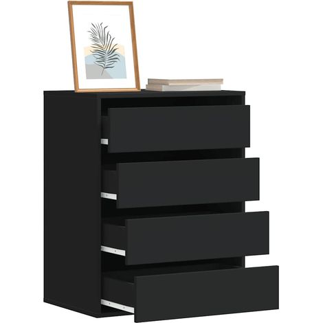 Kommode Schwarz 60x41x76 cm Holzwerkstoff