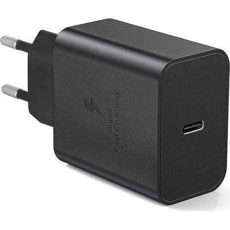 Chargeur rapide 45 W pour Samsung USB-C + câble USB-C de 2 m, noir (1/4)