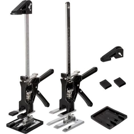 (39 cm) 2 pièces Lève-carreaux, outil de nivellement de carrelage, déplace-meubles réglable, avec échelle pour sols, fenêtres et placards - Capacité jusqu'à 400 kg/880 lb