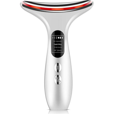 Rafraîchissant Appareil de Massage Visage et Cou LAICAIW, 3 Intensités, 4 Modes, Lifting Fermeté Peau, Tension Cutanée, Soin Beauté Anti-rides, Lisse et Tonifie, Portable (1/5)
