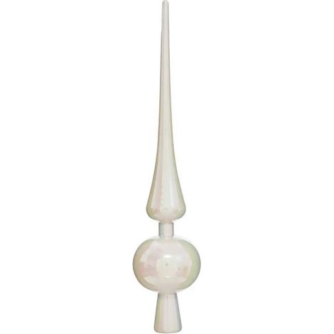 Paris Prix - Cimier 1 Boule Pour Sapin maison 28cm Blanc