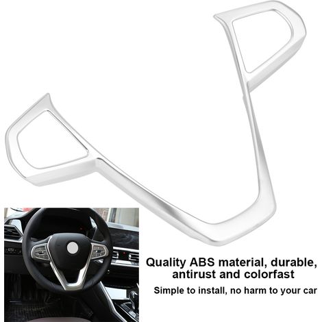 BMW Lenkradknopfrahmen (Luxusausführung) Typ A, aus verchromtem ABS, für BMW 3er, 5er, X3, X5, X7, G05, G07 und G11 (2019-2020). (1/5)