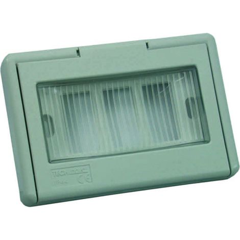 Involucro vuoto da incasso portafrutti 3p portello a finestra ip44 - mm.122x16x83h. - (1733.g) - 5 pz