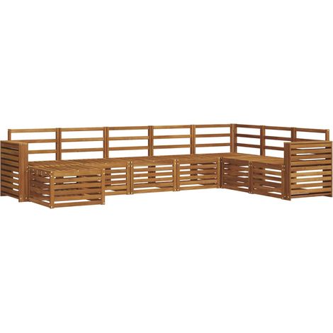 Set di divani da esterno 8 pcs Naturale vidaXL (1/5)