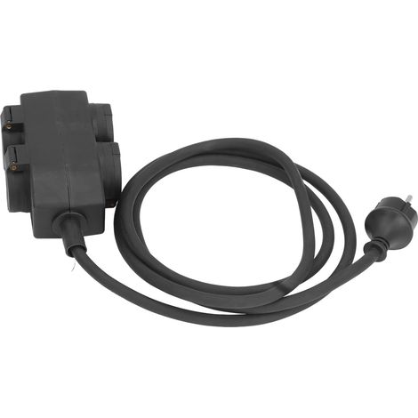 Rallonge électrique 16A intérieur PC contact protégé 4 prises 3680W câble 2m multiprise survoltage (1/5)