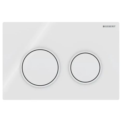 PLACCA DI COMANDO OMEGA 20 DOPPIO TASTO BIANCO BIANCO OPACO GEBERIT 115.085.11.1 (1/3)