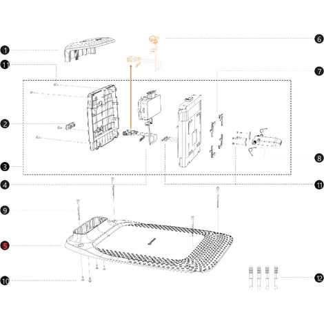 Base de la estación de carga ORIGINAL BLUEBIRD robot i108E AB12.02.00.0131