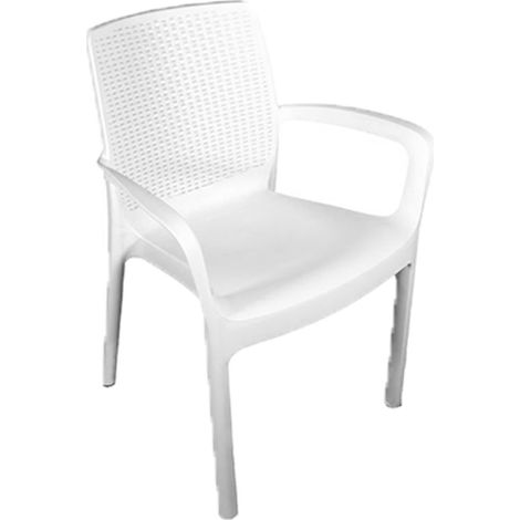 POLTRONA REGINA DA ESTERNO IN RESINA IN COLORE BIANCO