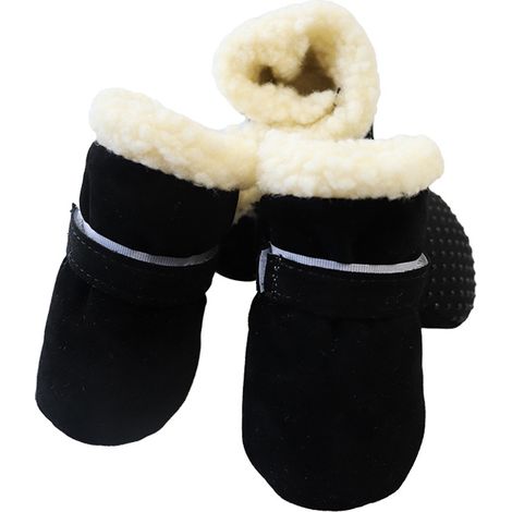 Warme Winterschuhe für Hunde, wasserdicht, rutschfest, dick, warme Stiefel für Regen und Schnee, geeignet für kleine Hunde und Kätzchen für den Einsatz im Freien (Größe M).