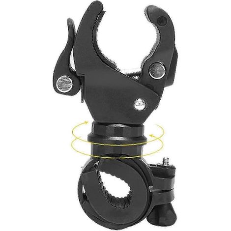 Support pour canne de marche en fauteuil roulant, porte-canne pratique et multifonctionnel pour fauteuils roulants et scooters électriques (1 pièce, noir) (1/5)