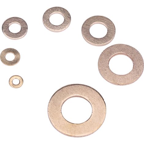 180 Pièces Assortiment de Rondelles Plates en Laiton, Boîte de Rangement Incluse, Tailles M2 à M10, Kit pour Bricolage et Réparations (1/5)
