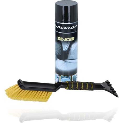DUNLOP Kit Dégivreur 600ml & Grattoir Brosse 40cm - Dégivrage Rapide Vitres Auto, Poignée Ergonomique, Anti-Givre (1/3)