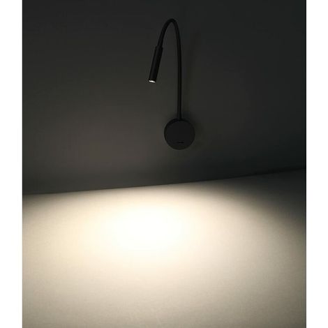 3-W-LED-Wandleuchte mit Schwanenhals, flexible 3000K-Leselampe mit Schalter für Schlaf- und Wohnzimmer