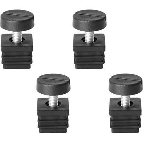Lot de 4 Pieds de meuble, Réglables, Insert tube carré 20x20mm, Pour table chaise (1/5)
