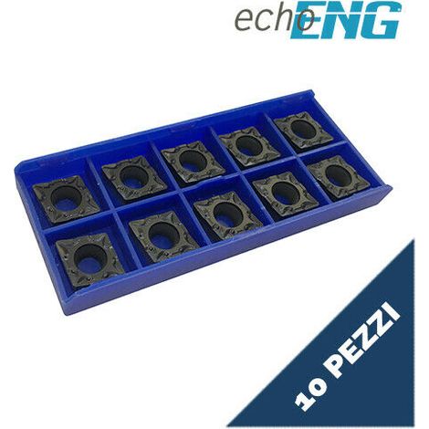 Inserti placchette metallo duro tornio tornitura 10pz INDUSTRIALI CCMT120408 (1/2)