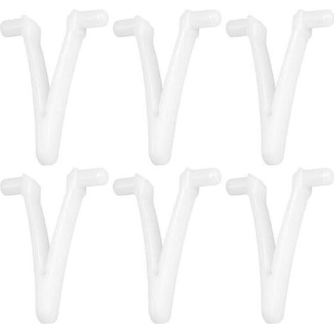 6pcs Piscine d'approvisionnement Papillon v Clip pour Piscine Spa Brosse Feuille râteau Feuille Skimmer tête d'aspirateur pour Nettoyage de Piscine (1/5)