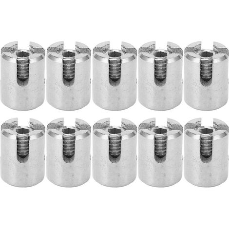 10 Stück Kreuzkabelklemmen aus Edelstahl für Drahtgeländer, Befestigungselemente für den Innen- und Außenbereich, M10 4 mm / 0,1 Zoll
