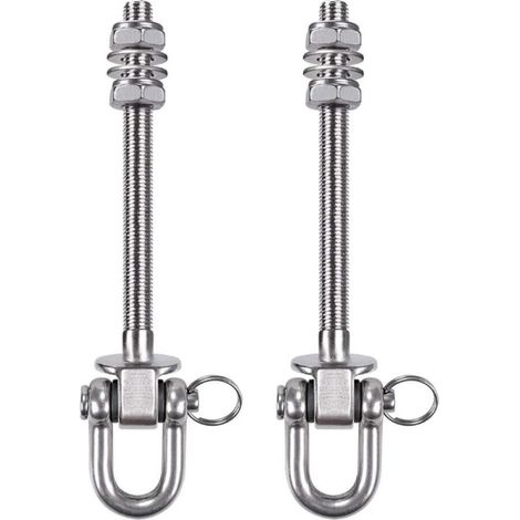 (300kg )Cintre Robuste en Acier Inoxydable Capacité de 300kg 23,5 cm x M10 Crochets pour balançoire en Bois et en Acier pour hamac de Yoga