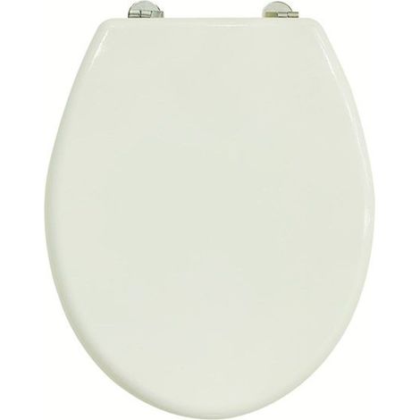 Cleafe - Copriwater Sedile Coprivaso Wc Water Bagno Universale Bianco Cerniere Acciaio 69005 - (1/2)