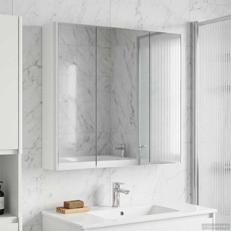 vidaXL Mobiletto per specchio da bagno Bianco 73.5 x 15.5 x 70 cm