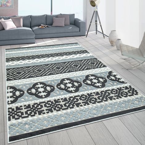 Paco Home Tappeto per interni ed esterni, per balcone e terrazza, con motivo rétro 80x150 cm
