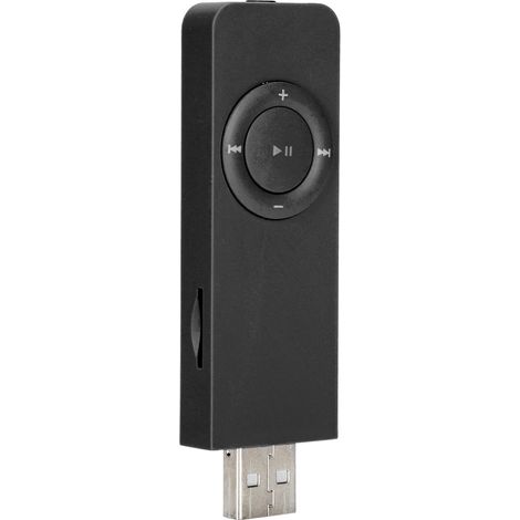 Lecteur MP3 portable avec cordon pour écouter de la musique (noir)
