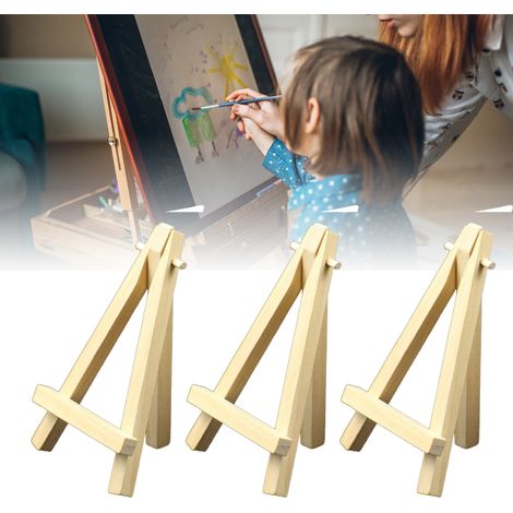 Chevalet de table trépied en bois plat 712,55 pièces pour les activités artistiques des enfants - Chevalet trapézoïdal - Petit support d'exposition (1/3)