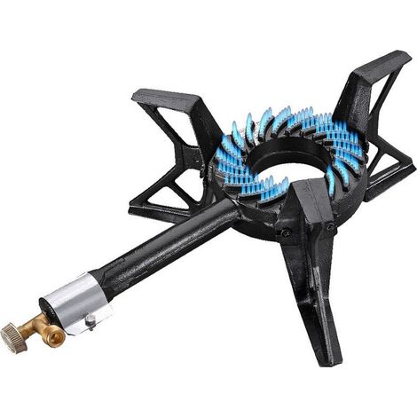 Stufa in ghisa Premium 9200 W 1 bruciatore/3 piedini/1 rubinetto/nipplo ad anello LE PRATIQUE (1/2)
