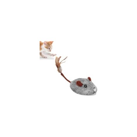 Jouet Interactif pour Chats - EINNENFFER - Souris Électrique en Peluche avec Mouvements Imprévisibles et Détecteur de Mouvement