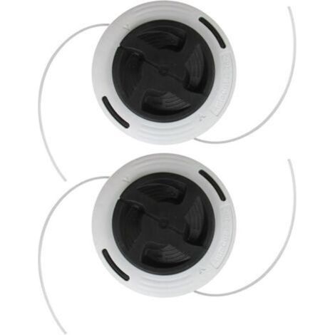 Lot de 2 têtes de débroussailleuse double ligne C26-2 pour Stihl FS55 FS56 FS70 FS80 FS85 FS89 FS90 FS94 FS100 FS120 FS130 FS240 FS250 FS260R FR130 FR410 FR460 FS-KS. M FSA900 Débroussailleuse