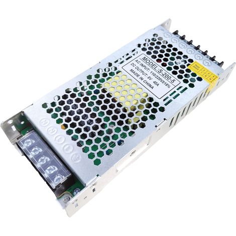5V 40A Alimentation 200W Alimentation à Découpage Transformateur d'Alimentation pour 5V LED Matrice Pixel Panneau LED P3 P4 écran (1/5)