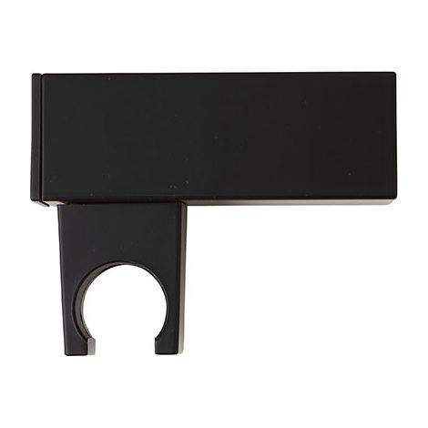 Supporto manopola doccia parete quadrato nero opaco (1/2)