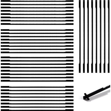 40 lame per seghetto alternativo. Accessori per seghetto alternativo con 10/15/18/20/24 denti in acciaio. Lame in acciaio al carbonio per legno, plastica, schiuma e metalli teneri. (1/5)