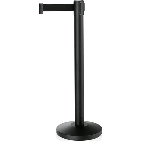 Poteau de barrage Noir L 2000 mm H 910 mm Ø 320 mm - Lot de 2 - Was Germany
