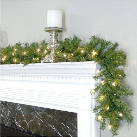 YMYNY Weihnachtsgirlande, 250 cm, 200 Spitzen, 100 warmweiße LEDs, Weihnachtsdekoration – (1/4)