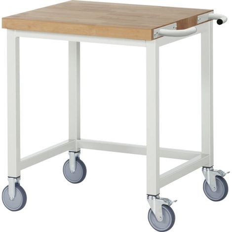 Etabli mobile brut avec traverse LxPxH 750x700x880mm (1/5)