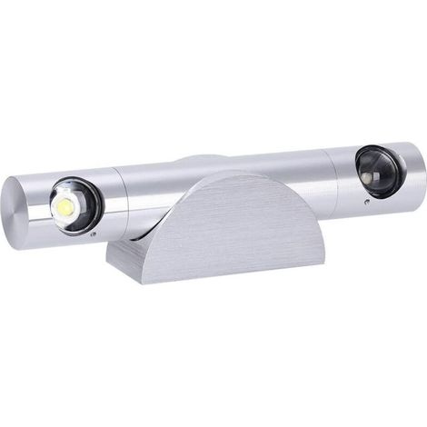 SABIR Applique Murale LED 6W Lumiaire Intérieur Design Double Rotation 360 en Aluminium Eclairage Lampe Original pour Décoration de Chambre Salon Bureau Couloir Salle de Bain - Blanc Froid [Classe én (1/5)
