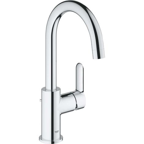 Grohe – Mitigeur de lavabo à levier chromé – Montage monotrou – Hauteur 310 mm – Longueur du bec 140 mm – Système d’installation rapide – 23093000 (1/2)