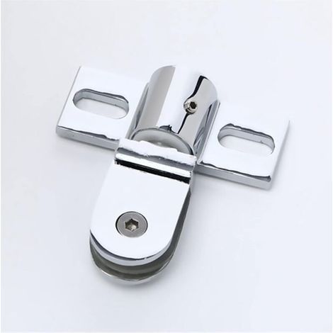 Charnière de porte en verre, pince de salle de bain, charnières pivotantes, support en verre, accessoires de porte de salle de douche, pince de porte en verre, pince à arbre haut et bas en ac (1/4)