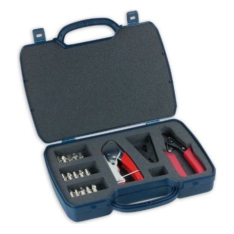 Schwaiger Kit de montaje negro 15 conectores F coaxiales (1/5)