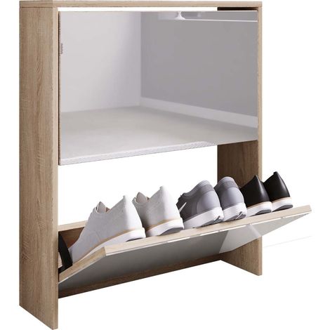 Armoire à chaussures Chariot à chaussures Miroir Stido L 73xx63x17 - VCM (1/5)