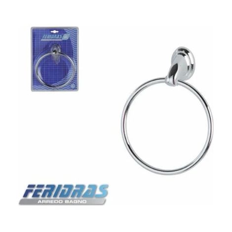 Porte-serviettes chromé Easy Loop pour accessoires de salle de bains Home