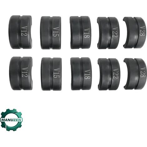 Manuzen - Mâchoires de sertissage profil V – V12 à V28, lot de 5 — Jeu de 5 mâchoires (1/5)