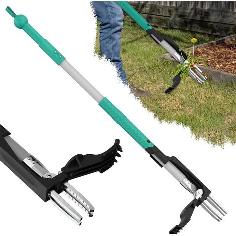 Manual Weed Killer Weed Tool for Garden  Manual Weeders Standing Weed Killer Long Handle Weed Remover No Bending or Kneeling with 4 Claws (1/5)