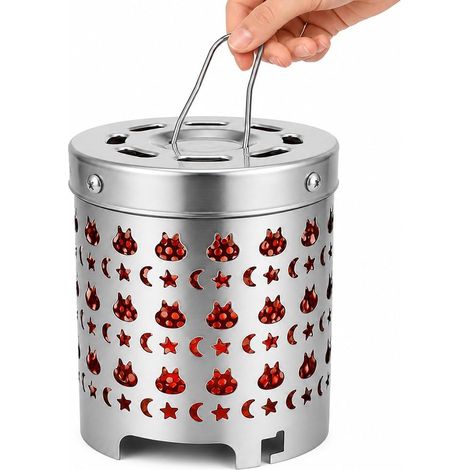 Mini Chauffage de Camping pour Réchaud Gaz Radiateur Inox Outdoor Chauffage Réchaud Gaz Portable Adaptateur Radiateur Inox de Camping pour Mini Réchaud et Espaces Extérieurs Ventilés (1/5)