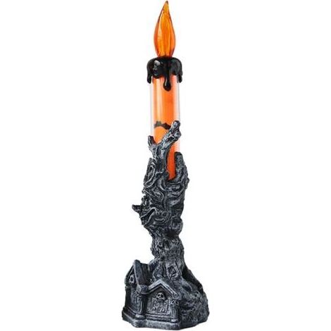Bougies scintillantes décoratives d'halloween, lumières LED pour la maison, fête, Bar, maison hantée(couleur orange) (1/5)