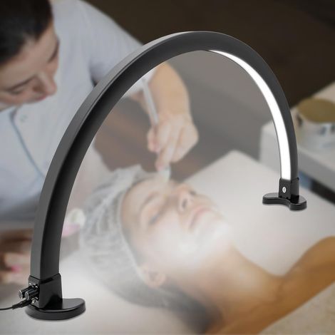 180° LED Halbmond Lampe 3600 Lumen Halbmond Schreibtischlampe für Nail Art 2700-5600K Farbtemperatur Kosmetiklampe Ideal für Visagisten Wimperntechniker Kosmetikerinnen (Schwarz) (1/5)