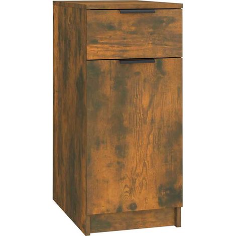 Armadietto Scrivania Rovere Fumo 33,5x50x75cm Legno Multistrato DAS238807 (1/5)