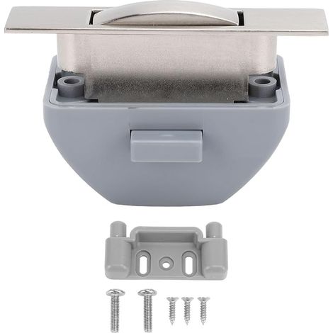 Verrou à Bouton-poussoir pour Armoire de Camping-car, en Alliage de Zinc, sans clé, pour Placard, Yachts, Camping-car, Caravane (Ni brossé) (1/5)