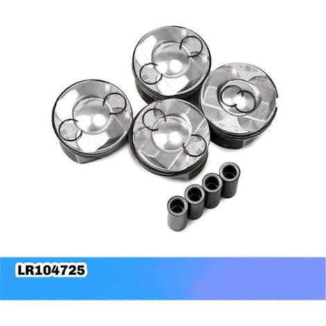 4-teiliges Motorkolben-Set mit Kolbenringen für Land Rover – Silber